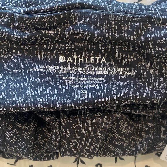 Athleta “Ultimate Stash Pocket 7/8 textured Tight” leggings reflective pattern - Picture 7 of 9